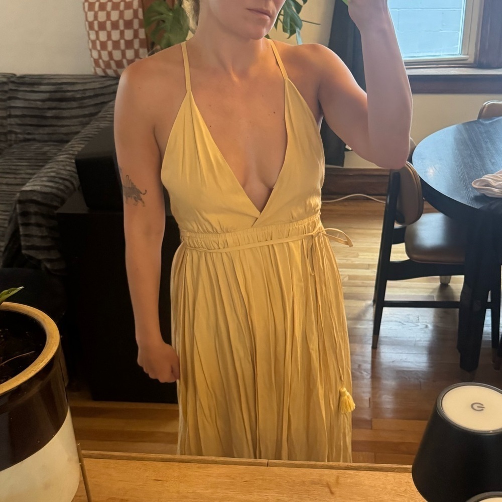 Faithfull the Brand Mustard Yellow Dress